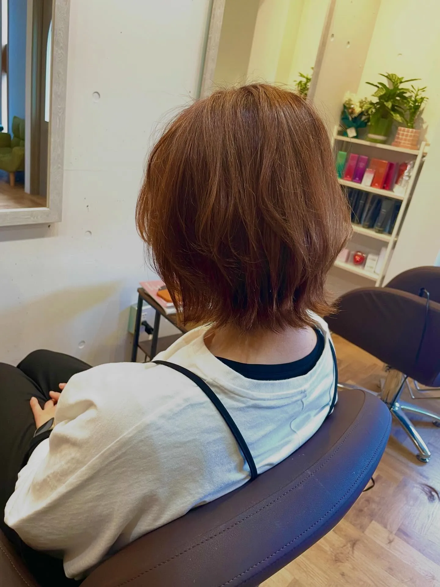 春っぽいカラーという事でアプリコットオレンジに🍊